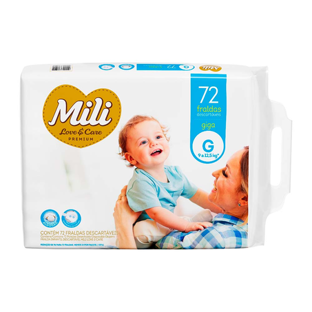FRALDA MILI LOVECARE GIGA G C/72