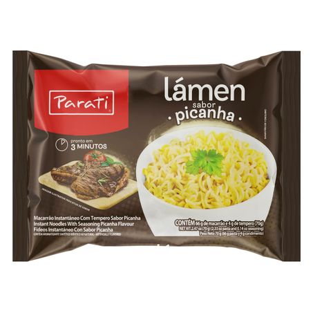 Macarrão instantâneo lámen picanha parati