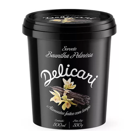 SORVETE  DELICARI BAUNILHA 500ML