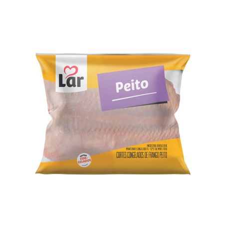 PEITO DE FRANGO CONGELADO COM OSSO LAR PACOTE 1KG