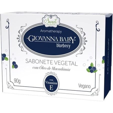 Sabonete em barra giovana baby blueberry vegano caixa 90g