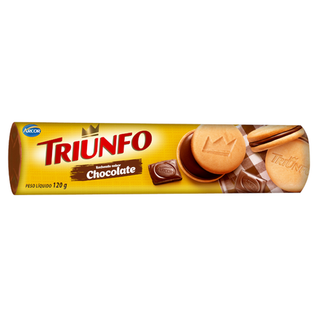 BISC.RECH.TRIUNFO 120G CHOCOLATE CX 56.0