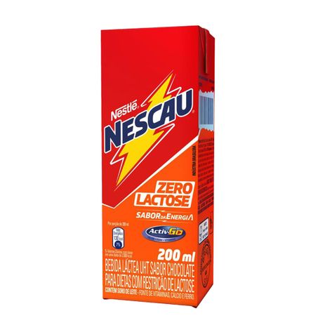 Bebida láctea nestlé nescau zero lactose 200ml
