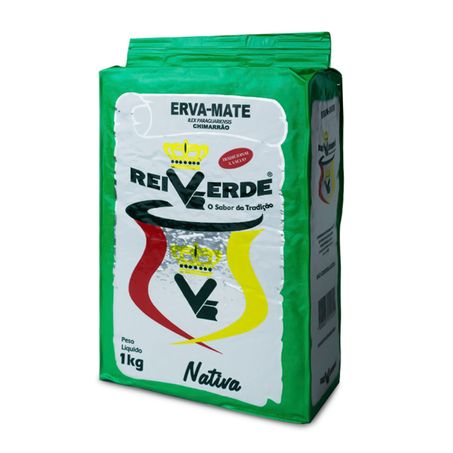 Erva mate rei verde nativa a vácuo 1kg