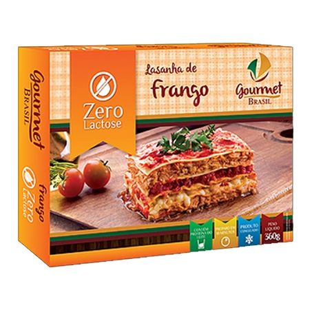 Lasanha gourmet 360g zero lactose frango