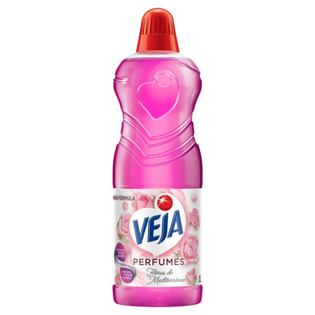 Limpador Perfumes Veja 1 Litro - Flores do Mediterrâneo - Preço Especial