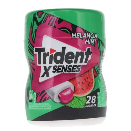 Goma de Mascar x Senses Sabor Melância Trident 54g | Super Koch