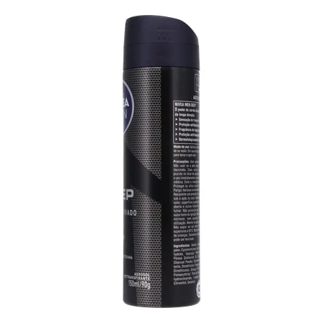 DESOD.NIVEA AERO 150ML DEEP CARVAO ATIVO MASC 360-1