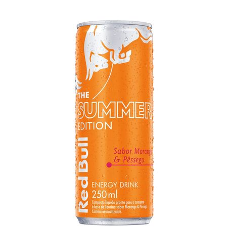 BEB ENERG RED BULL 250ML MORANGO/PESSEGO