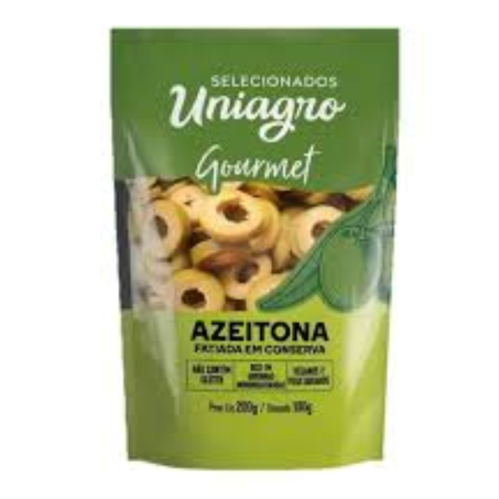 Azeitona uniagro 100g sem caroço fatiada sache