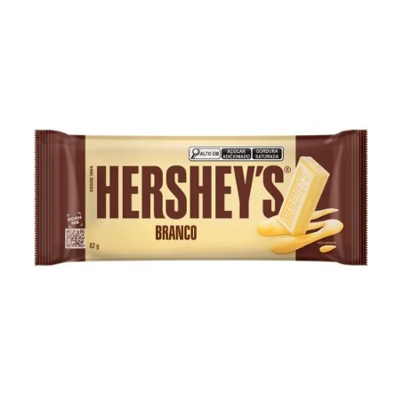 Barra choc. branco hersheys 82gr