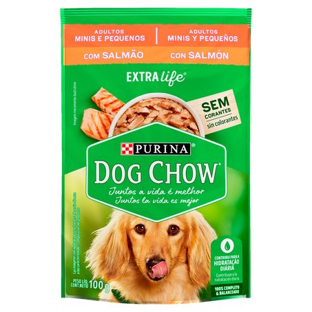 Alimento Dog Chow Salmão Raças Pequenas 100g