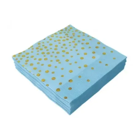 GUARDANAPO BOLINHA AZUL METEL 33X33