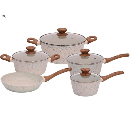 CONJUNTO PANELA MIMO INDUÇÃO 5 PEÇAS STYLE COOK MARMOL