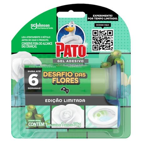 Aparelho Sanitário Pato Gel Adesivo Desafio Das Flores Refil 38g 