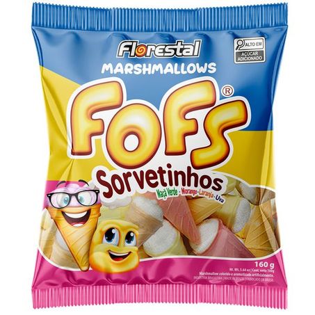 Marshmall florestal fofs sorvetinho 160g..