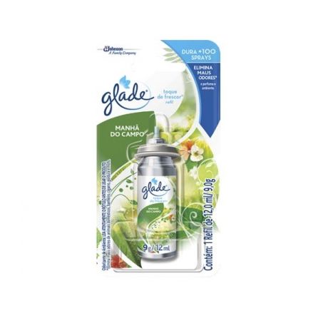 Odorizador glade toque de frescor 12ml manhã do campo refil