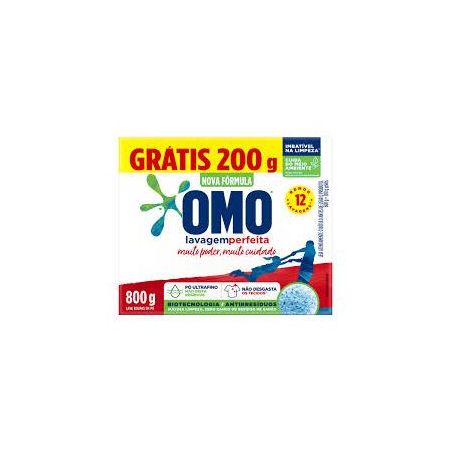 LAVA ROUPAS LAVAGEM PERFEITA OMO CX 800 G GT 200 G