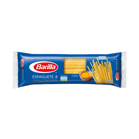 Macarrão de sêmola barilla espaguete 8 pacote 500g
