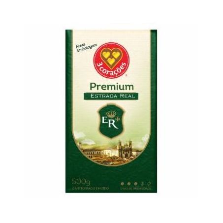 Café Torrado e Moído 3corações Premium Estrada Real Pacote 500gr