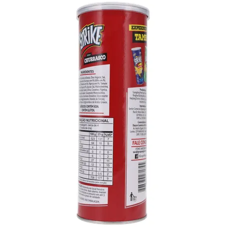 SALGADINHO BATATA STRIKE CHURRASCO POTE 90G 360-18