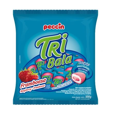 Bala tribala framboesa peccin 100g