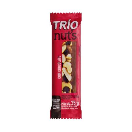 BARRA DE CEREAL TRIO NUTS COM CHOCOLATE 30G