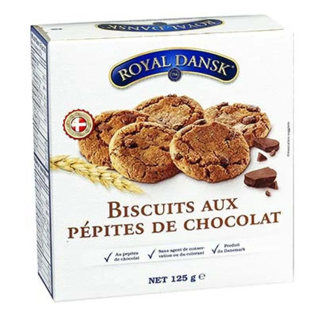 Biscoitos cookies manteiga c/ chocolate dansk 125g