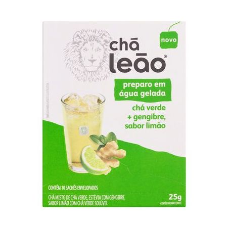CHA LEAO COLD BREW GENGIBRE/LIMAO VIDRO 25G