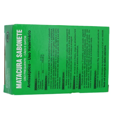 Sabonete Antisséptico para Animais Matacura 90G 360-16