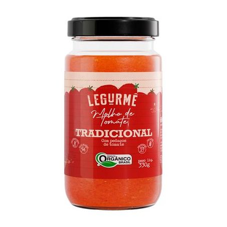 MOLHO ORGANICO LEGURME 330GR TOMATE TRADICIONAL
