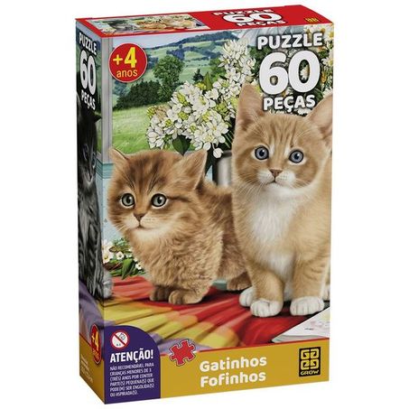 Brinquedo Gatinho Fofinho Puzzle 60 Peças