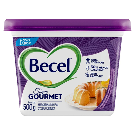 Margarina Becel 500g - Zero Lactose - Gourmet - Com Sal