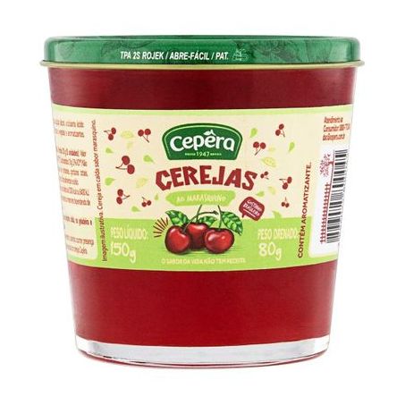 Cerejas em calda cepêra vidro 150g