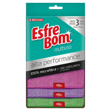 Pano Multiuso EsfreBom Bettanin Alta Performance - Com 3 Panos - Ref. BT5005