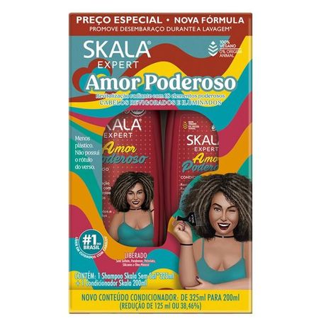 Kit skala expert amor poderoso shampoo 325ml + condicionador 200ml und