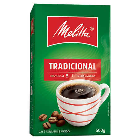 Café melitta torrado e moído tradicional caixa 500g