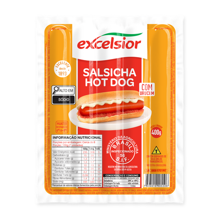 Salsicha excelsior hot dog 400g