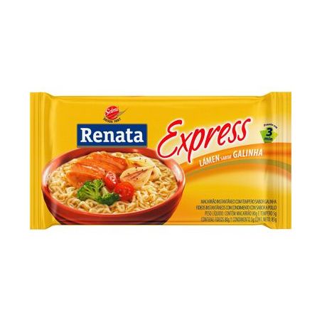 Macarrão Instantâneo Renata Express Galinha Pacote 85G