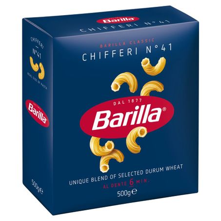 Massa barilla grano duro chifferi elbows n41 500 gr