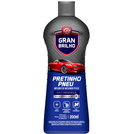 Gran brilho pretinho para pneu 200ml