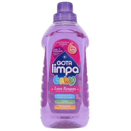 Lava roupa gota limpa baby líquido 1l