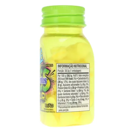 Pastilha Mentos Kiss Suor Limão Ácido Frasco com 55un - 38.5gr 360-8