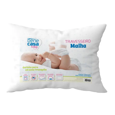 TRAVESSEIRO BENE CASA MALHA BABY SORTIDO 40X30 1PEÇA