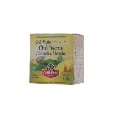 Chá Misto Chileno Chá Verde, Abacaxi, Hortelã e Erva-Mate Caixa com 10un - 10gr 360-34