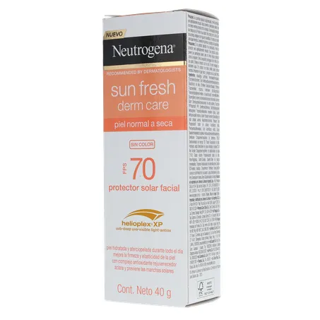 PROTETOR SOLAR FACIAL NEUTROGENA SUN FRESH DERM CARE SEM COR FPS 70 40G 360-21