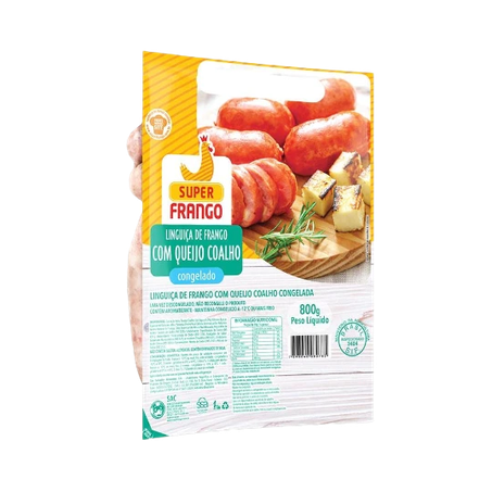 LINGUIÇA FRANGO SUPER FRANGO COM QUEIJO COALHO 800G