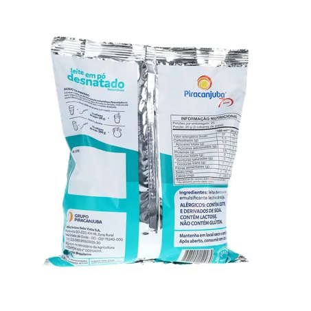 Leite em Pó Piracanjuba Desnatado Instantâneo Pacote com  400G 360-17