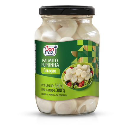Palmito Pupunha Bontraz Coração 300G