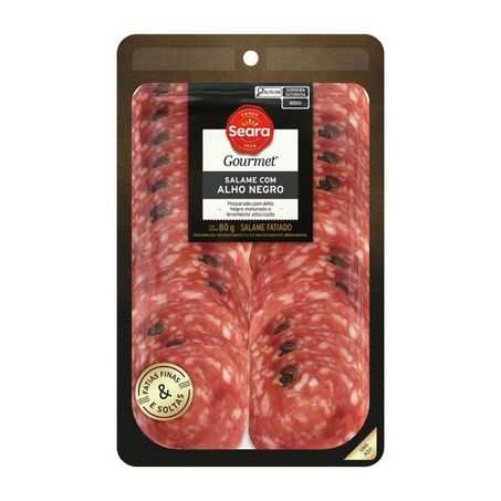 Salame Fatiado com Alho Negro Seara Gourmet 80g